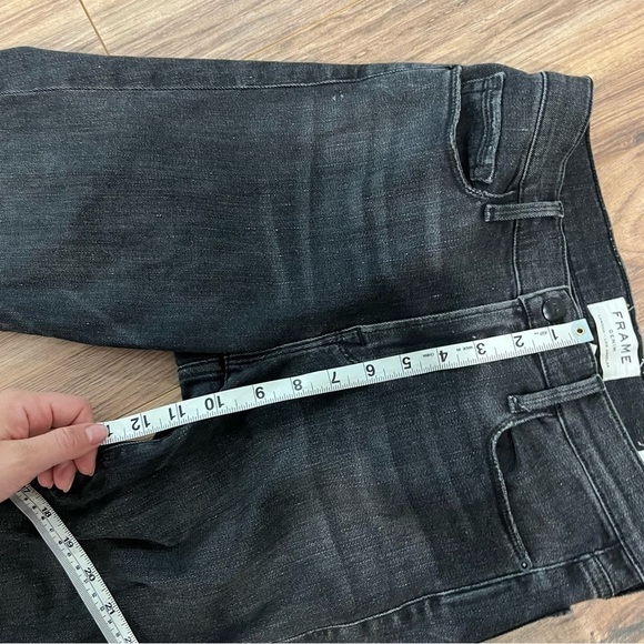 Frame Denim Le Nouveau Straight Jeans in Castelo Black Wash - Picture 7 of 11